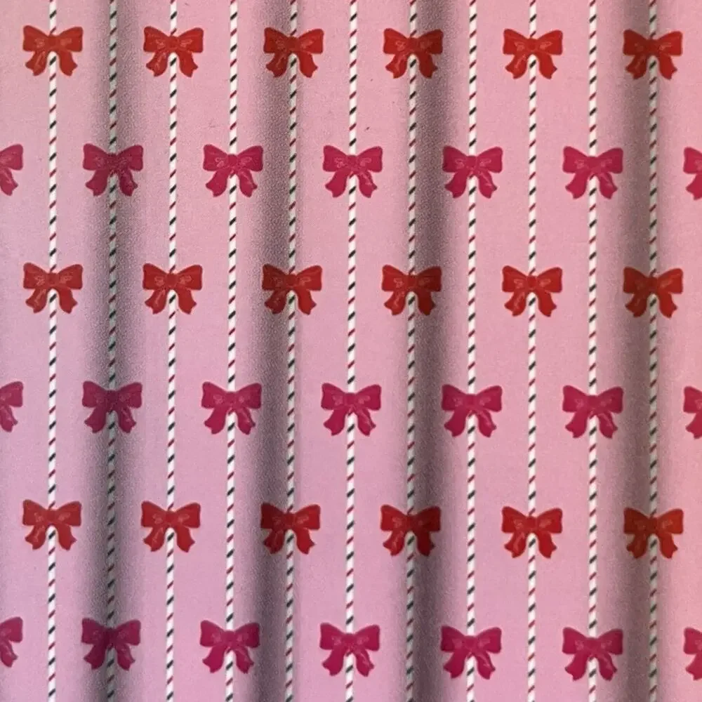 14pc Juicy Couture Pink Bows Christmas Shower Curtain Hooks Liner Set 72x72 NEW